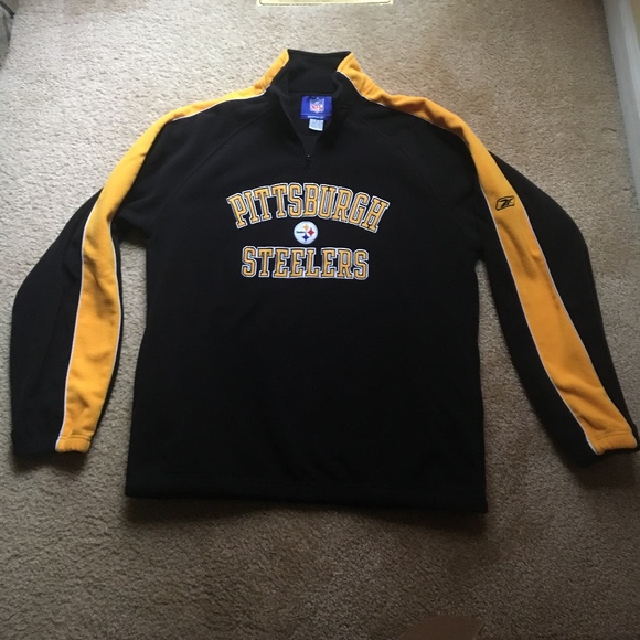 Reebok x NFL STEELERS 1/4 Zip Fleece Pullover - Picture 2 of 6